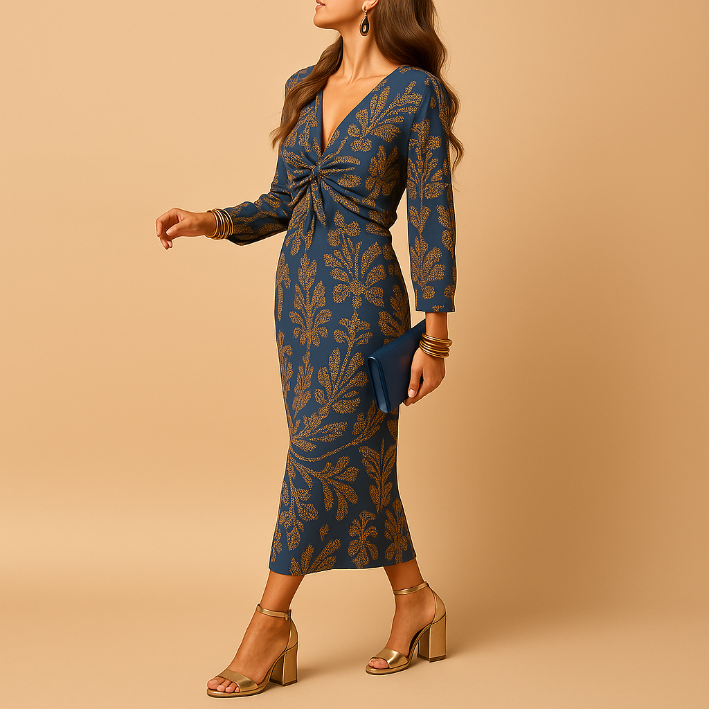 Sustainable A-line cotton dress for women | Femke