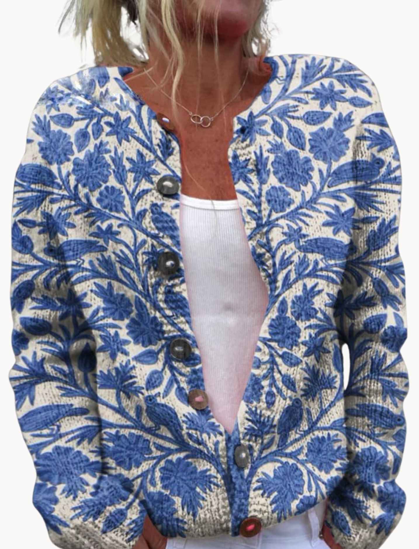 Daisy Chic Floral Cardigan for Women