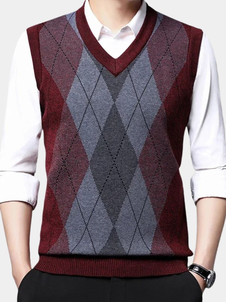 Academic Essential Knit Vest for Men