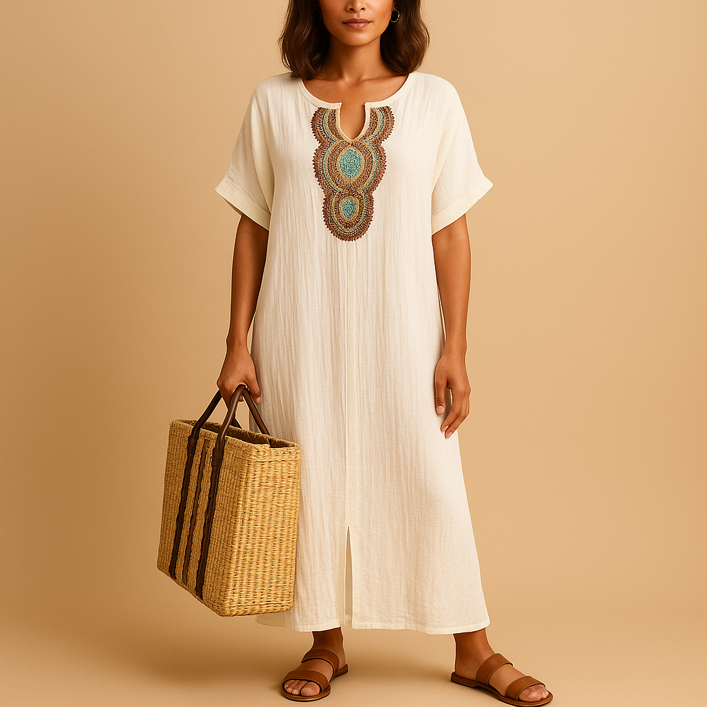 Airy kaftan dress for women with elegant fit | Ismay