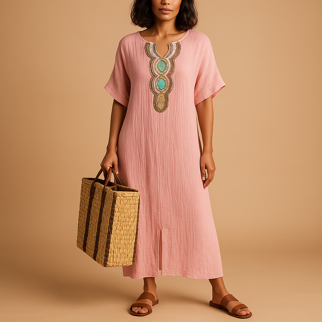Airy kaftan dress for women with elegant fit | Ismay