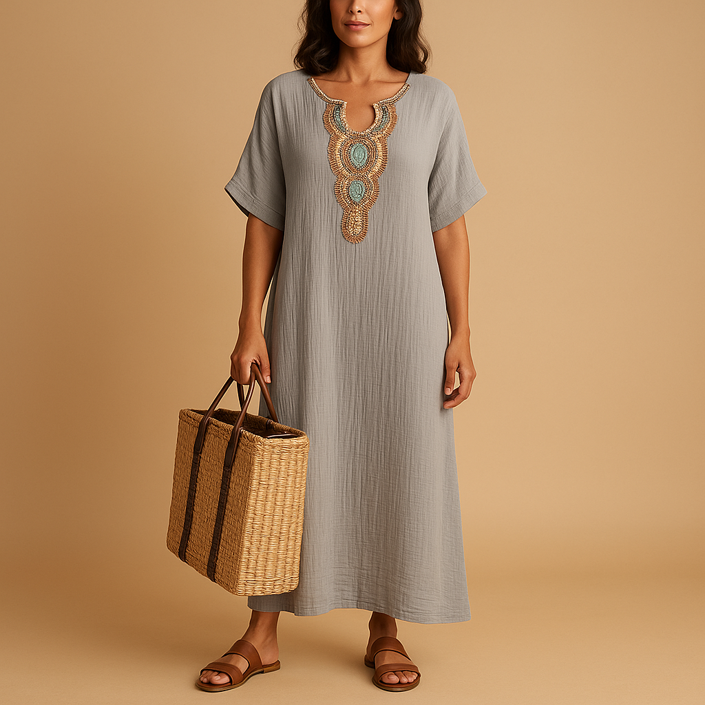 Airy kaftan dress for women with elegant fit | Ismay