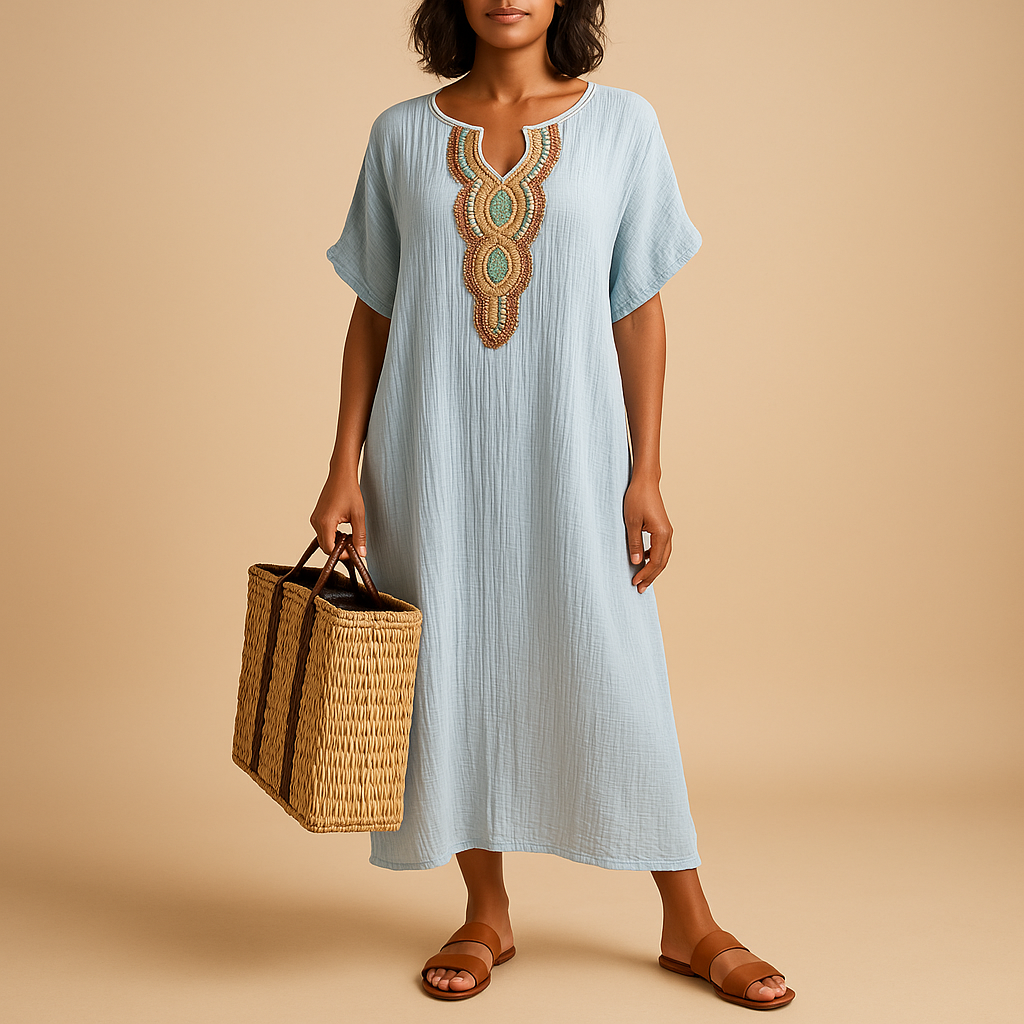 Airy kaftan dress for women with elegant fit | Ismay