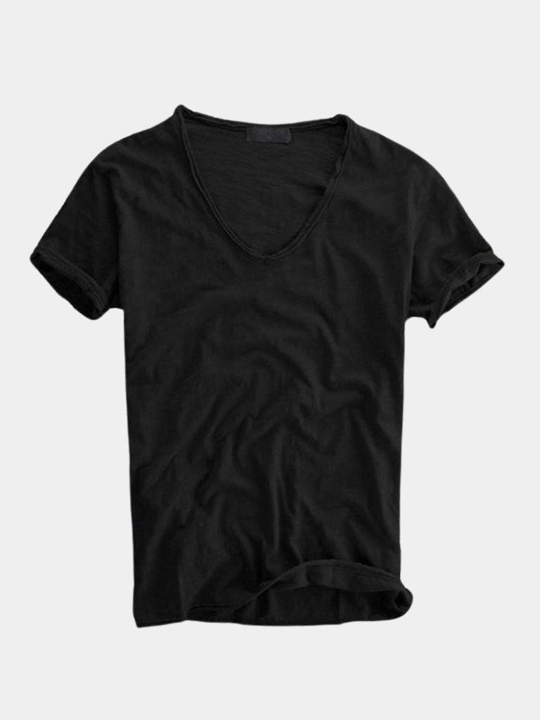 Albo Classic Linen V Neck T-Shirt – Cross & Crown