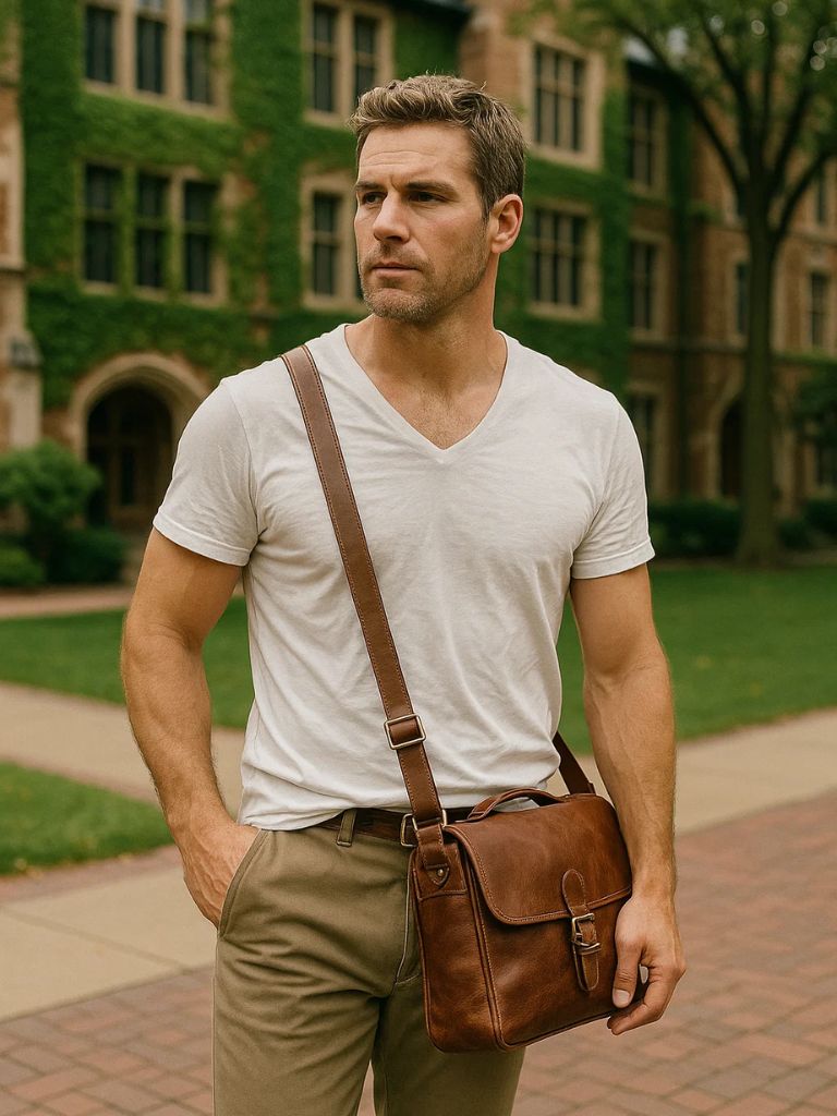 Albo Classic Linen V Neck T-Shirt – Cross & Crown