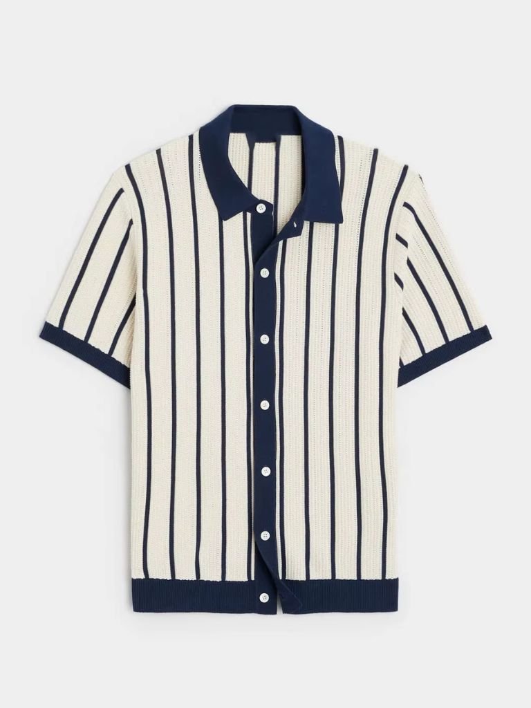 Atlantic Frame Knit Polo for Men