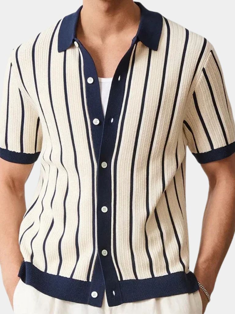 Atlantic Frame Knit Polo for Men