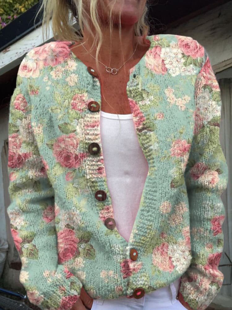 Daisy Chic Floral Cardigan for Women