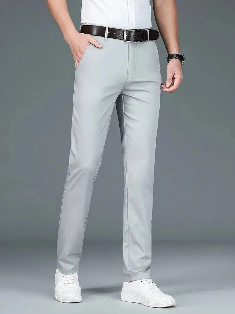 Bamboo Fiber Minimalist Straight Trousers for Men