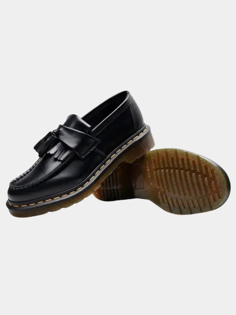 Black Leather Loafers for Men