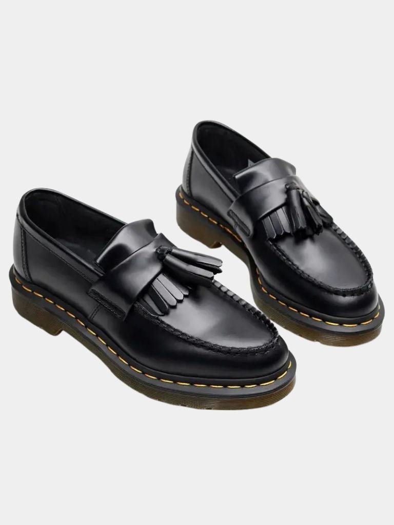 Black Leather Loafers for Men
