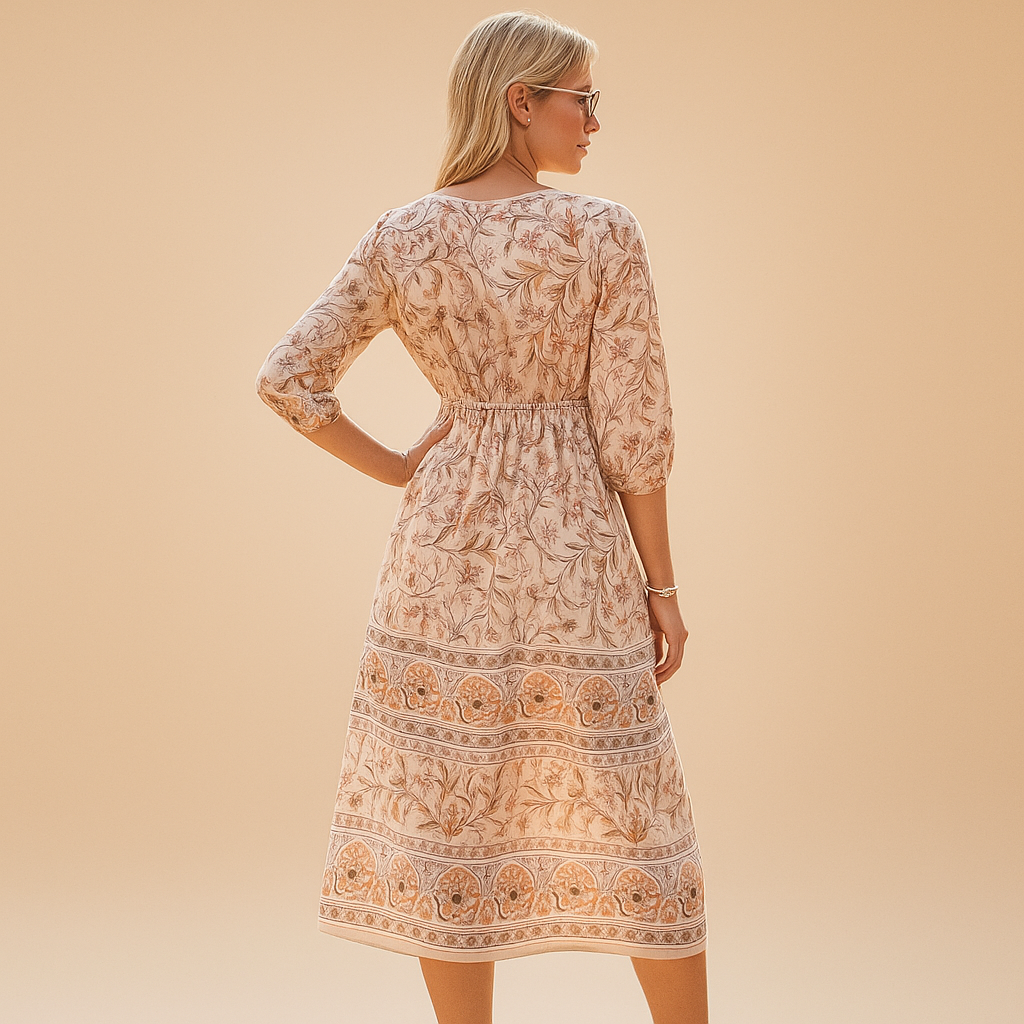 Bohemian summer dress with relaxed fit for women | Lila