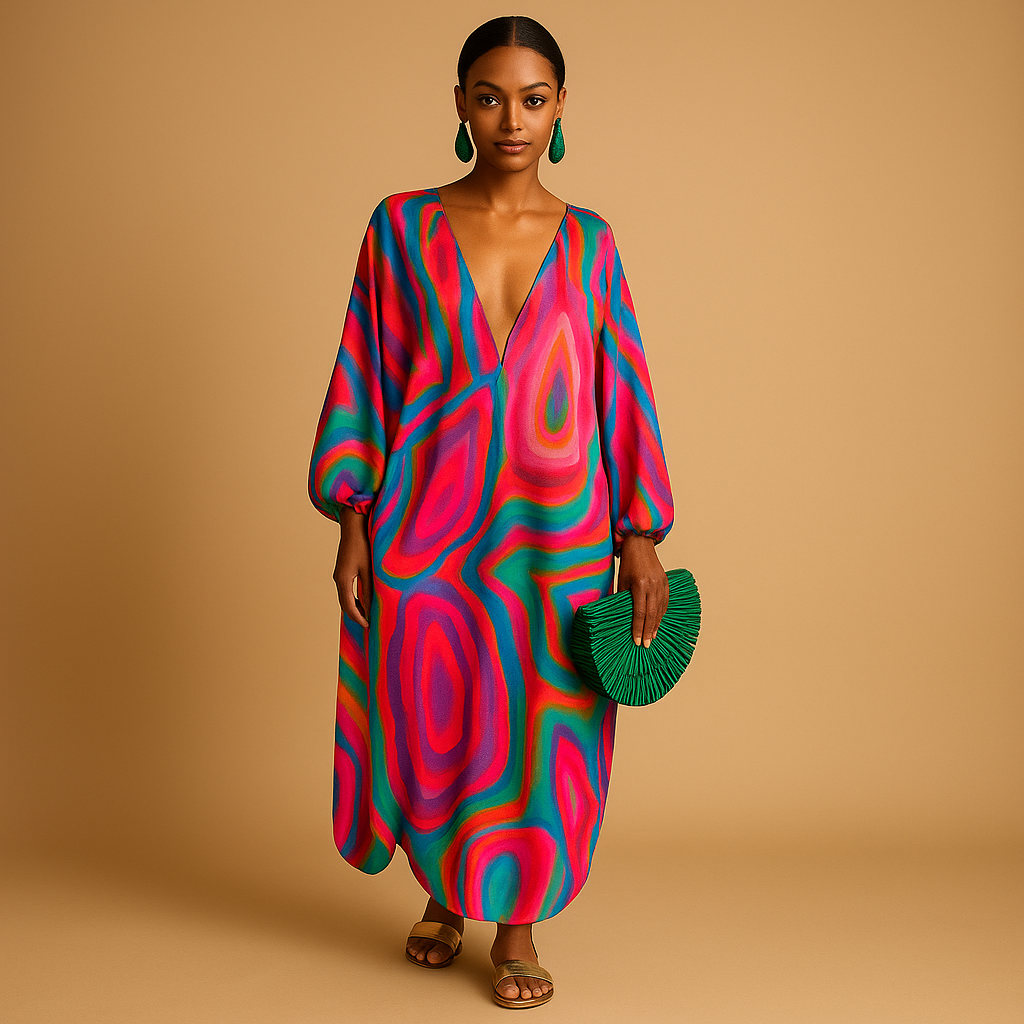 Boho long sleeve maxi dress for women | Willow
