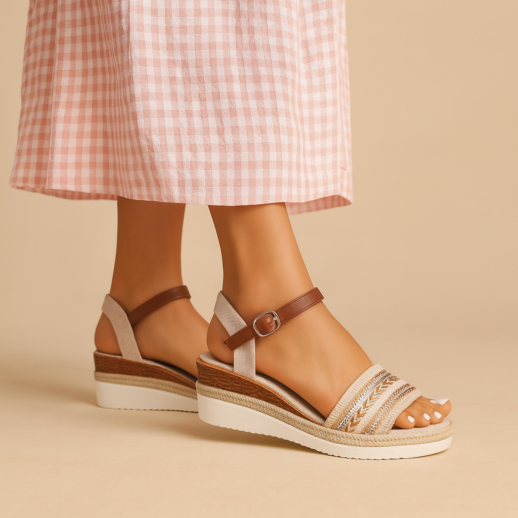 Boho wedge sandals for women | Isla