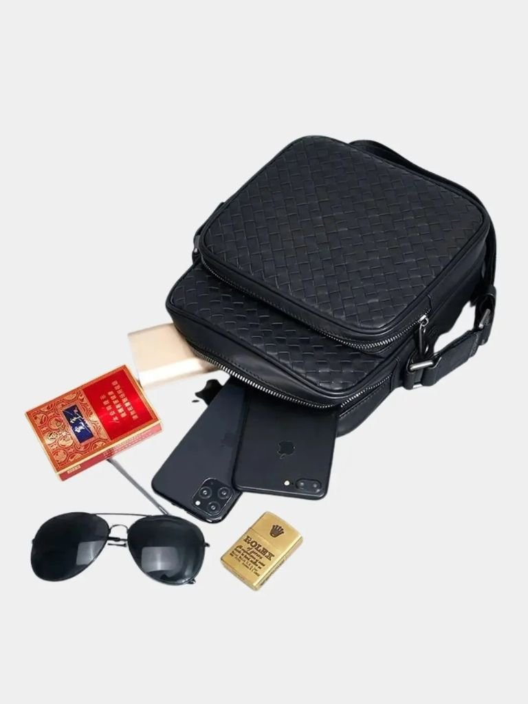 Braided Heritage Shoulder Bag for Men