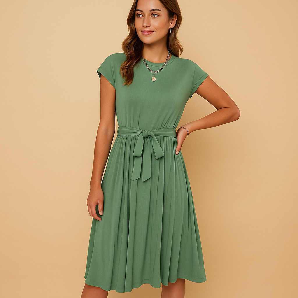 Breathable midi or maxi summer dress for women | Leona