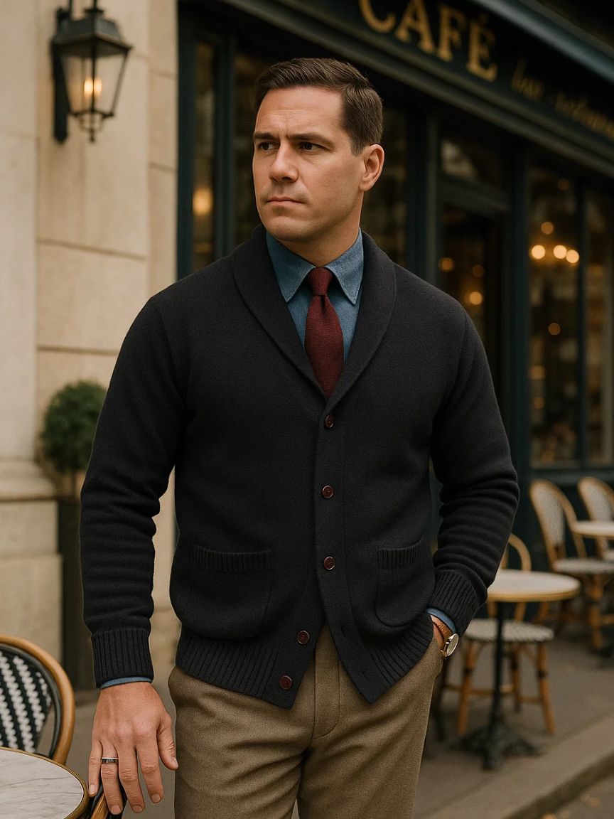 British Knit Cardigan for Men