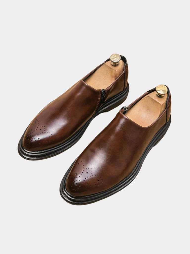 Brun Prestige Leather Loafers for Men