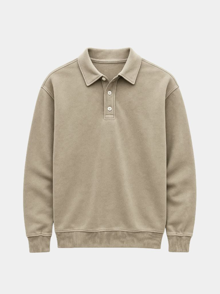 Canyon Mist Long Sleeve Polo Shirt for Men