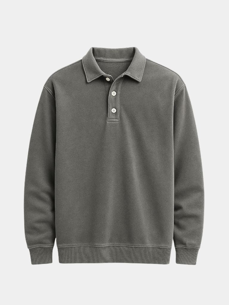 Canyon Mist Long Sleeve Polo Shirt for Men