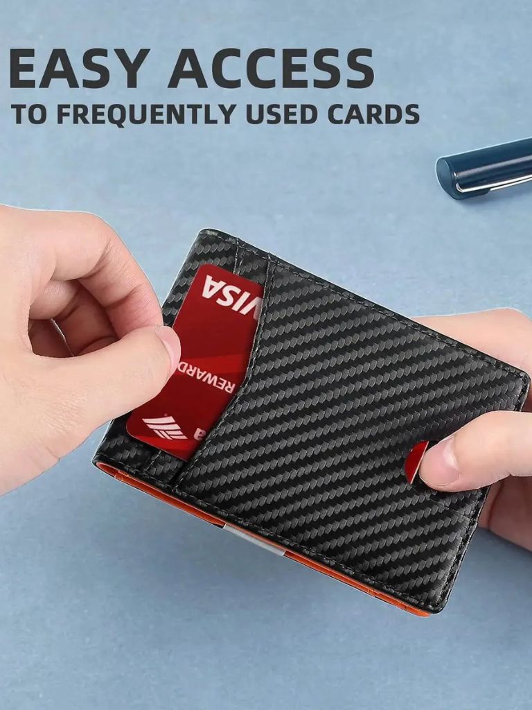 Carbon Fiber Anti RFID Minimalist Wallet for Men