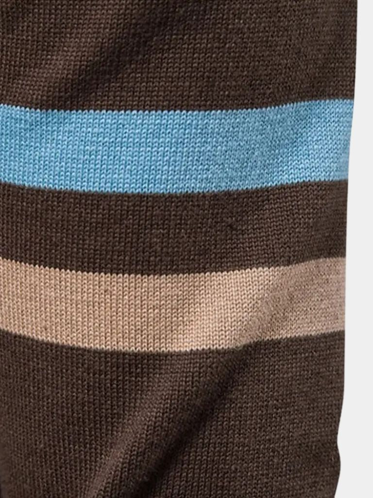 Cardigan Sweater Zipper Standing Collar Knitwear for Men