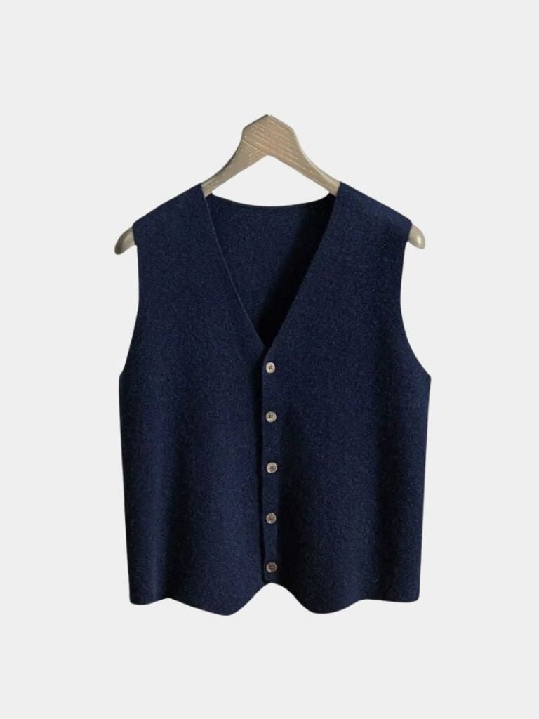Cashmere Cardigan Vest for Men