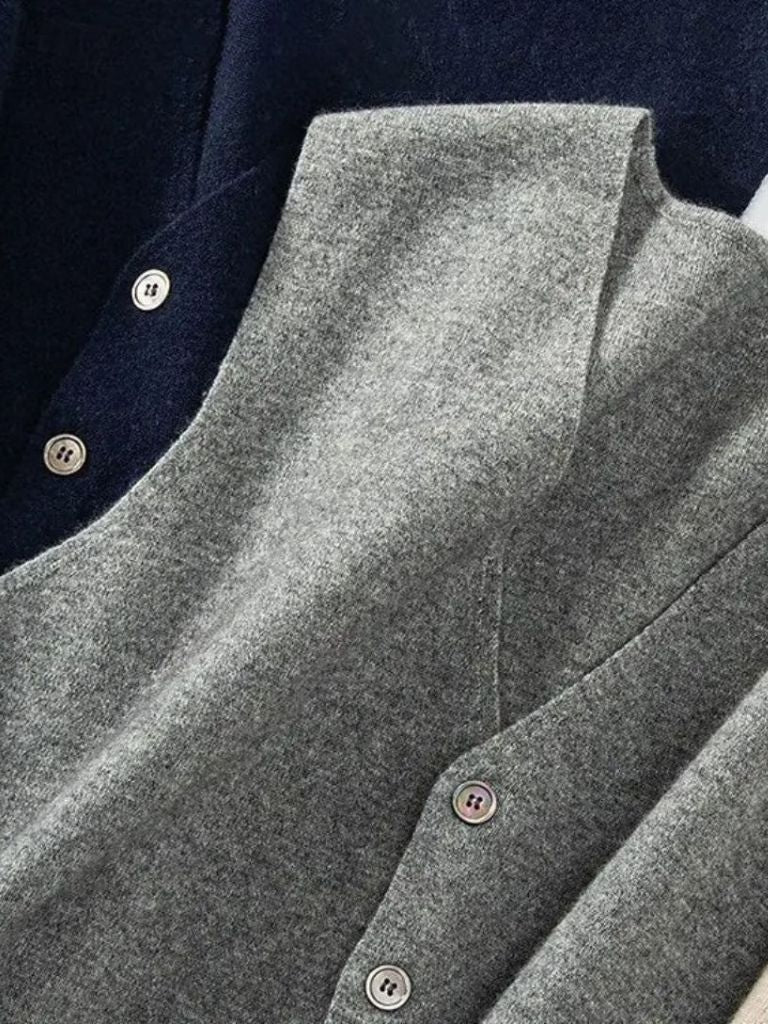 Cashmere Cardigan Vest for Men