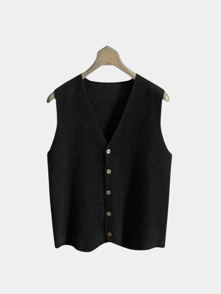 Cashmere Cardigan Vest for Men
