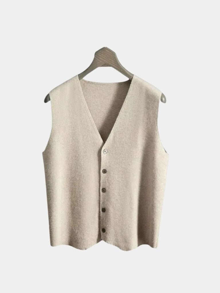 Cashmere Cardigan Vest for Men