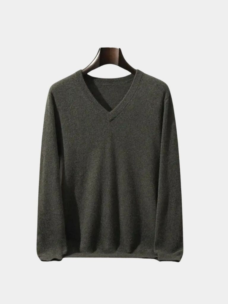 Cashmere V Neck Knitwear Sweater for Men