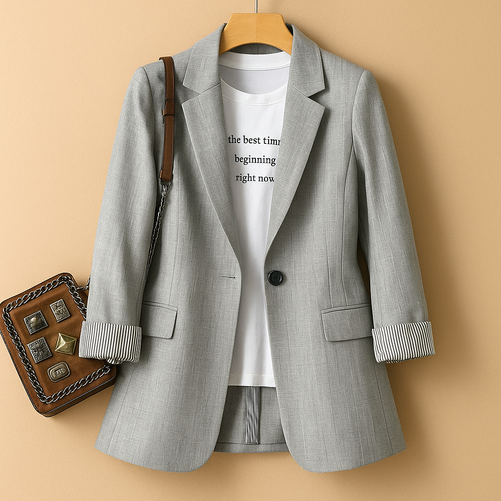 Casual blazer with long sleeves for women | Ivy