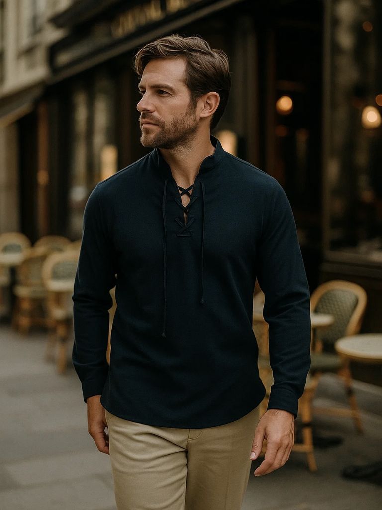 Casual Blouse Long Sleeve T-Shirt for Men