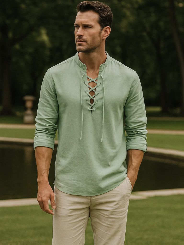 Casual Blouse Long Sleeve T-Shirt for Men