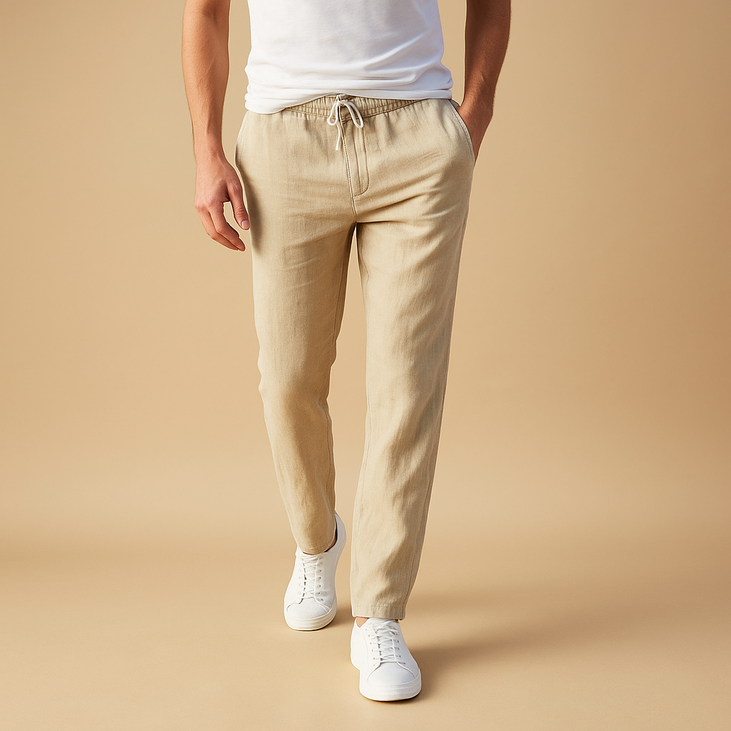 Casual pants with elastic waistband for men | Felix