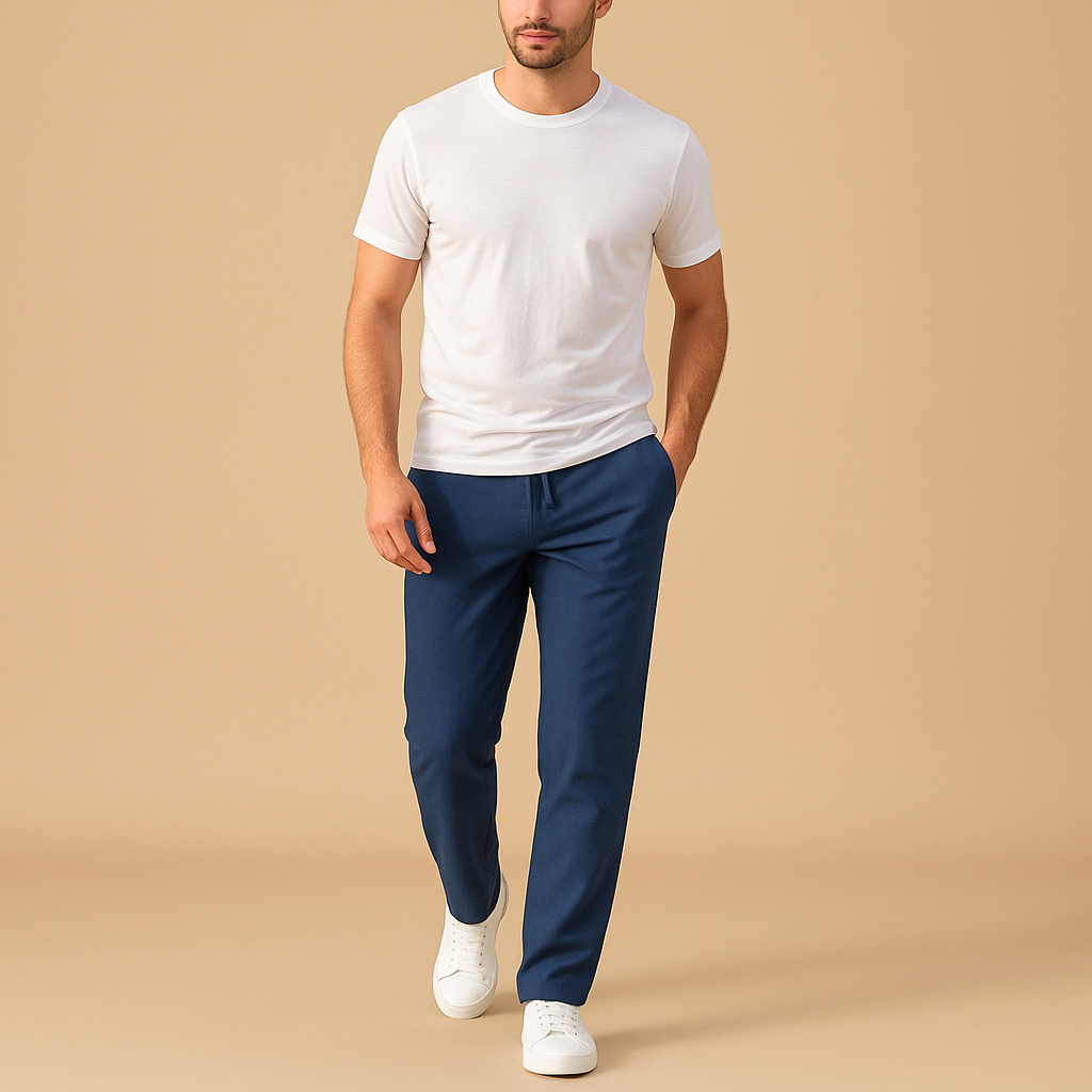 Casual pants with elastic waistband for men | Felix