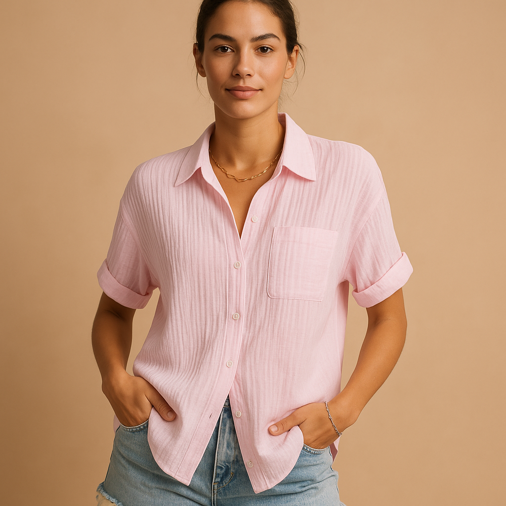 Casual short sleeve polo shirt for women | Charlotte