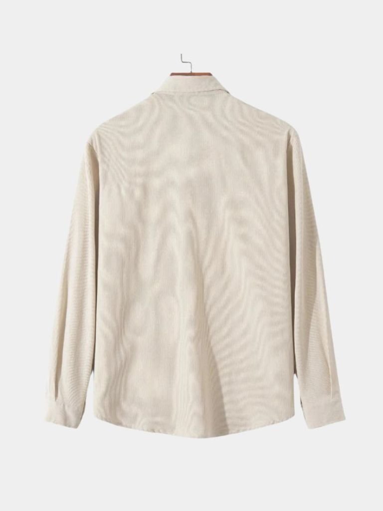 Casual Solid Corduroy Shirt for Men