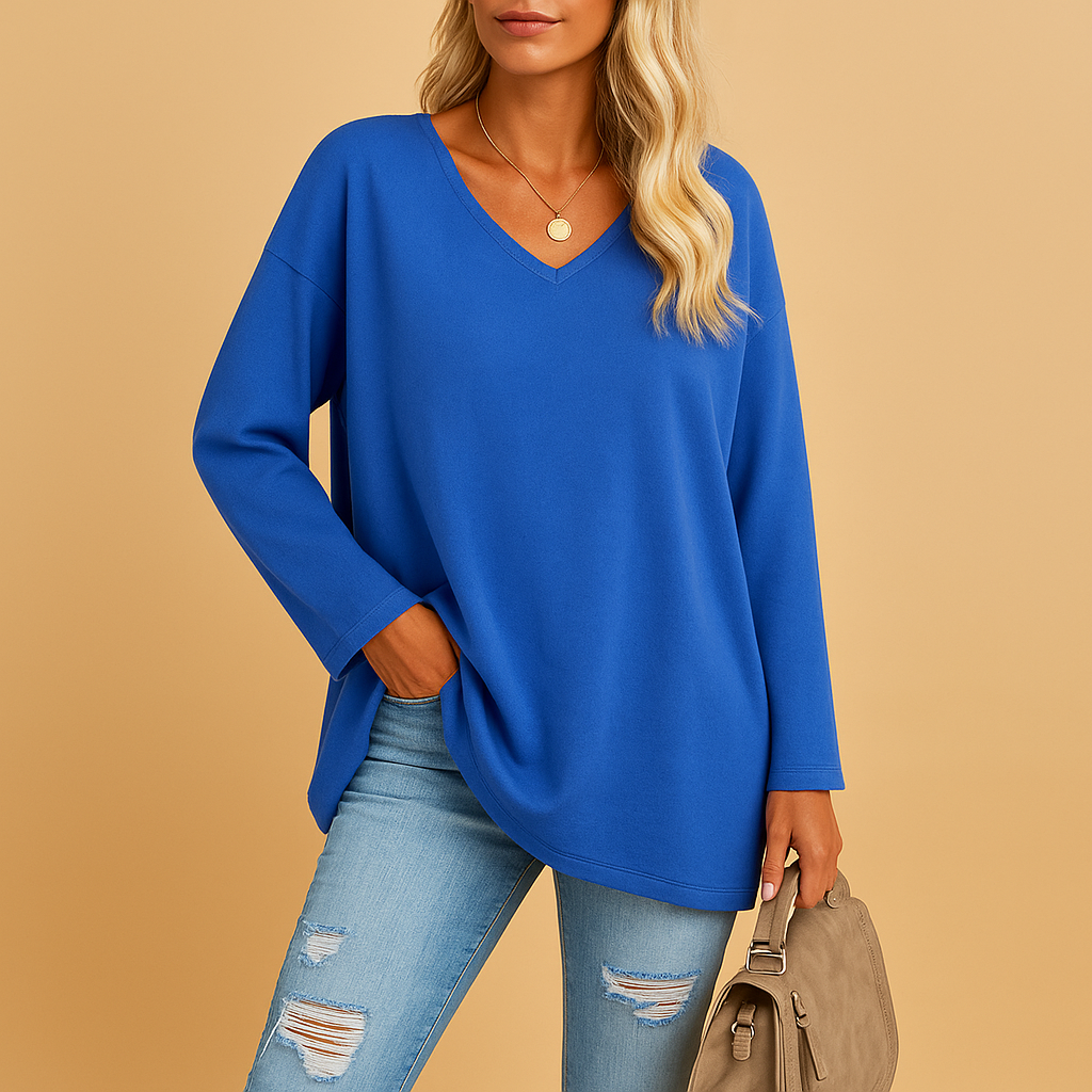 Casual summer top with short sleeves for women | Isla