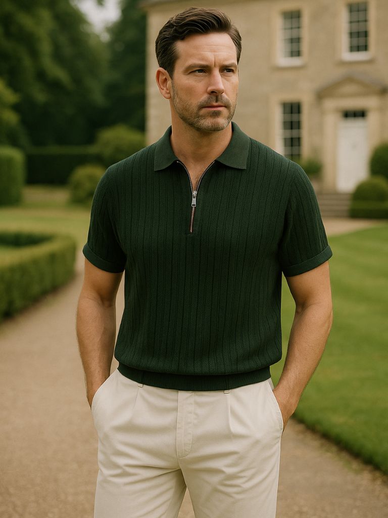 Cavalière Textured Polo for Men