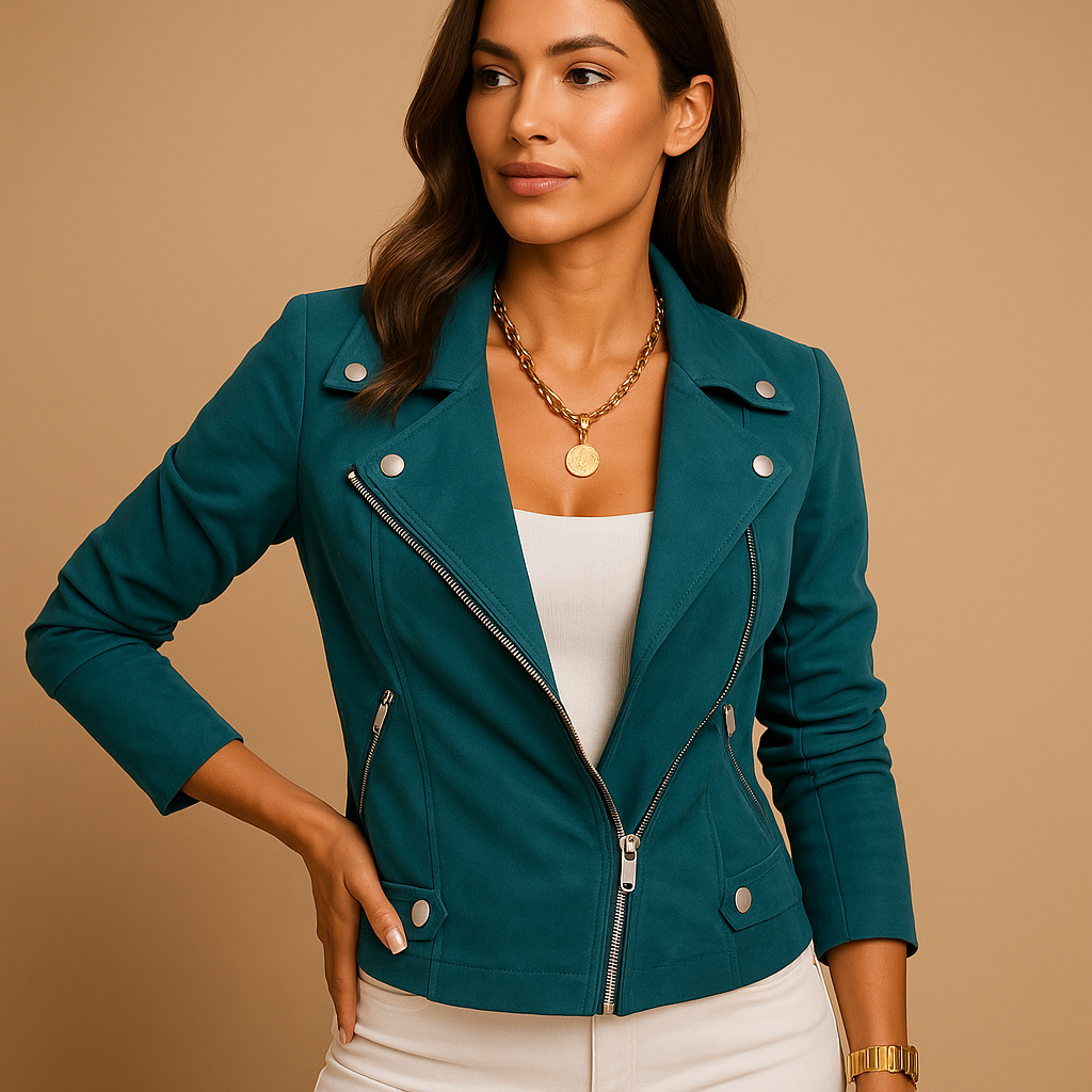 Chic short summer jacket in breathable fabric for women | Melanie