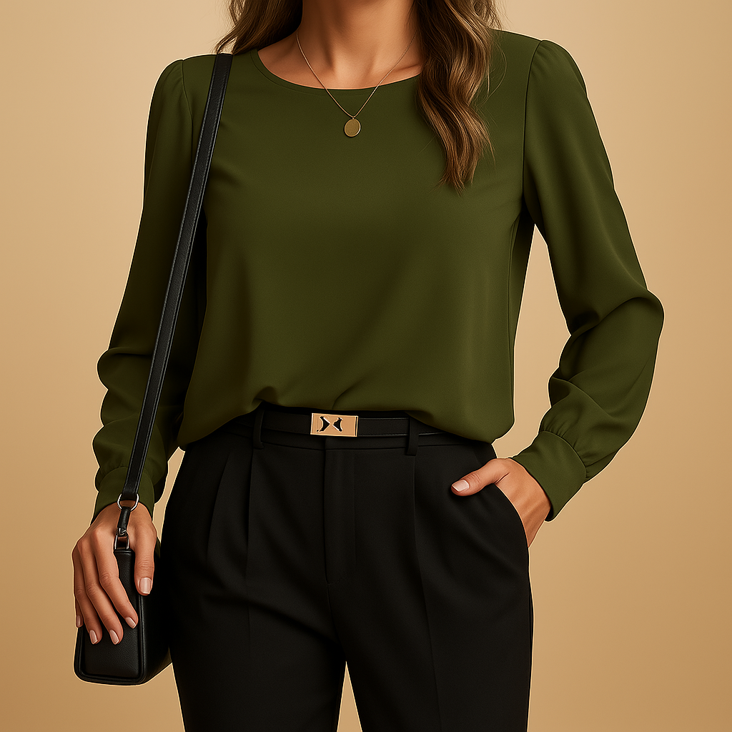 Classic long sleeve blouse for women | Maribel