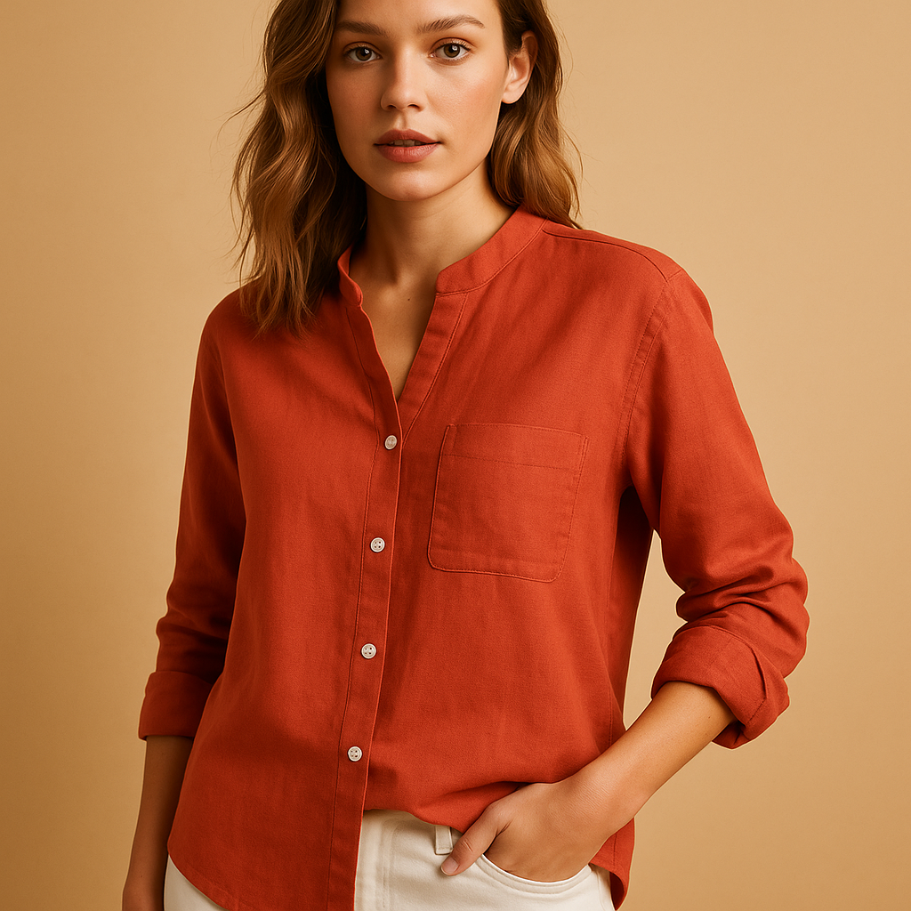Classic long sleeve shirt with tailored fit for women | Eleanor
