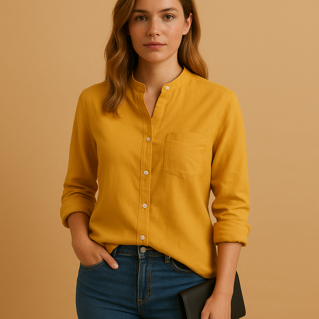 Classic long sleeve shirt with tailored fit for women | Eleanor