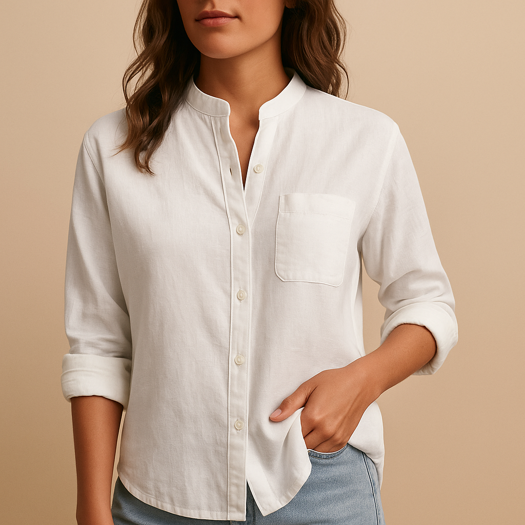 Classic long sleeve shirt with tailored fit for women | Eleanor