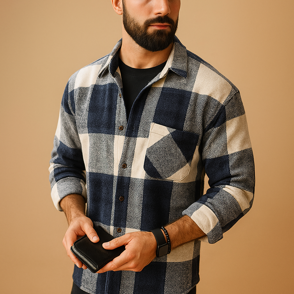 Classic long sleeve shirt with breathable fabric for men | Nathan