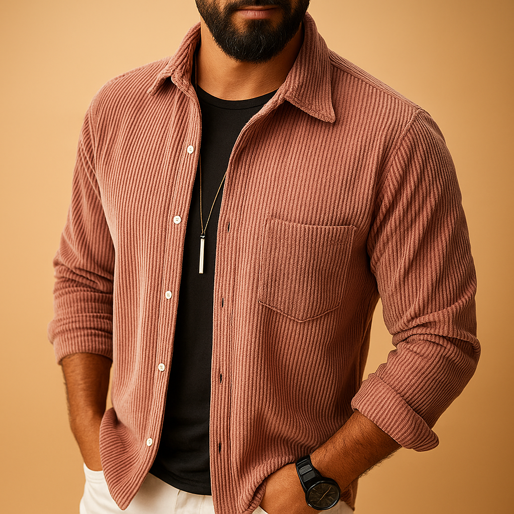 Classic long sleeve shirt with breathable fabric for men | Nathan