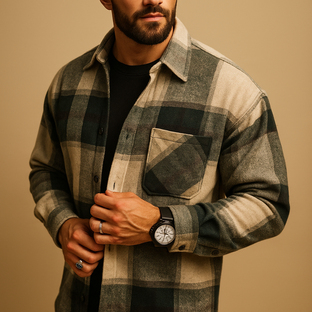 Classic long sleeve shirt with breathable fabric for men | Nathan