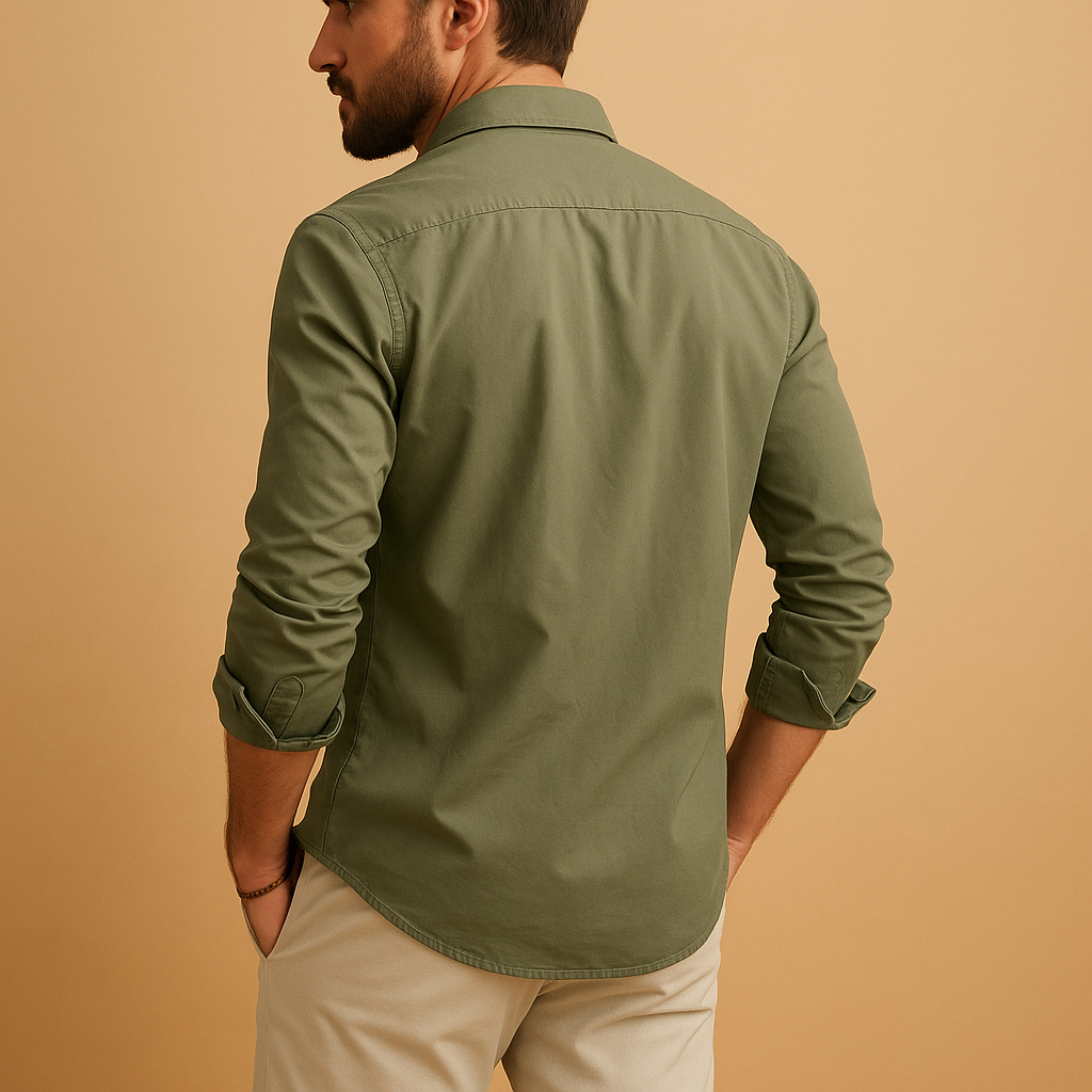 Classic shirt with lapel collar for men | Sebas