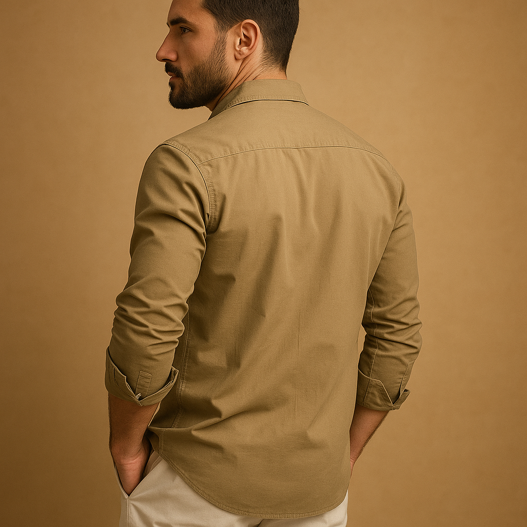 Classic shirt with lapel collar for men | Sebas